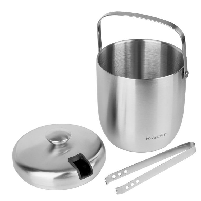 Könighoffer, Ori, wiaderko do lodu ze szczypcami, satyna, 2,8l