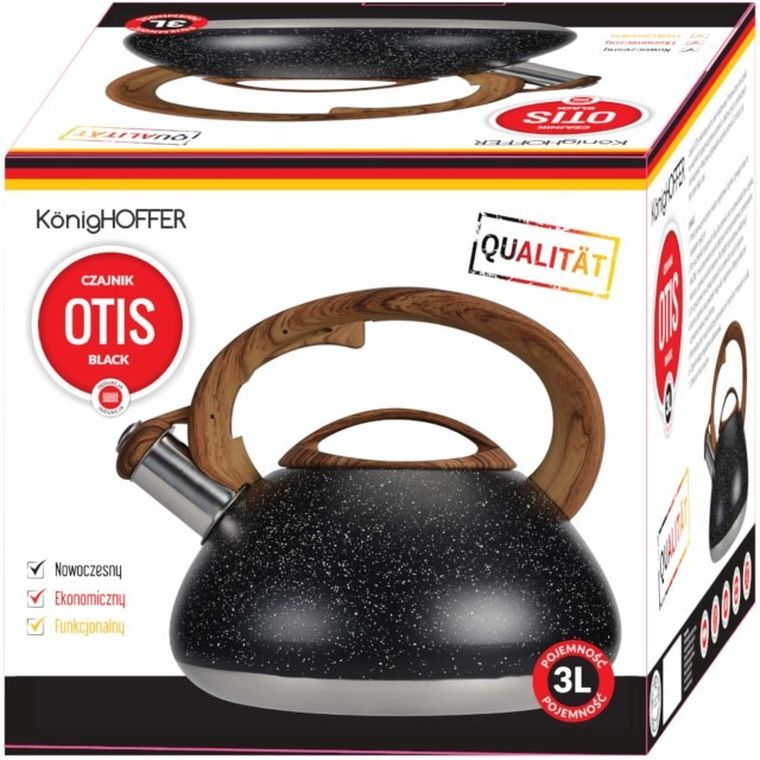 KönigHoffer, Otis, czajnik, indukcja, black, 3l
