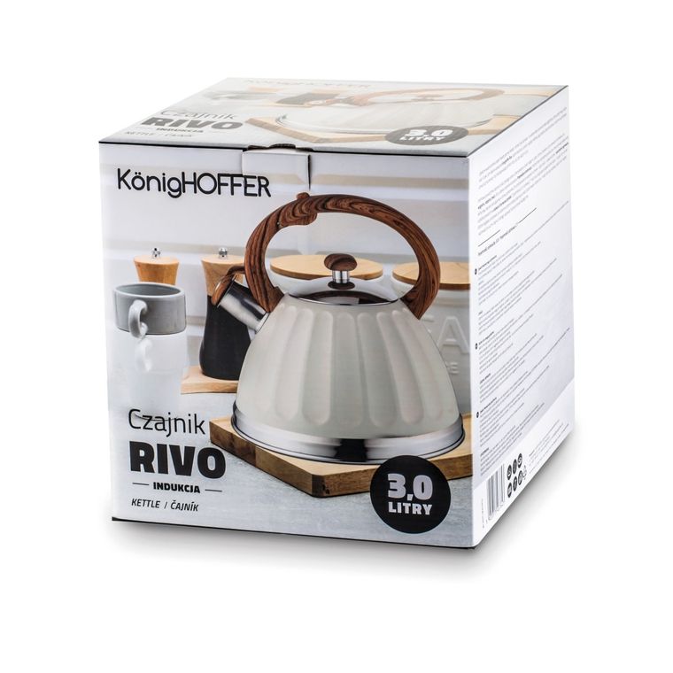 KönigHoffer, Rivo, czajnik, kremowy, 3l