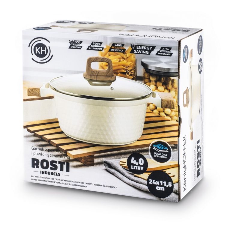 Könighoffer, Rosti, garnek ceramiczny, 24-11,5 cm
