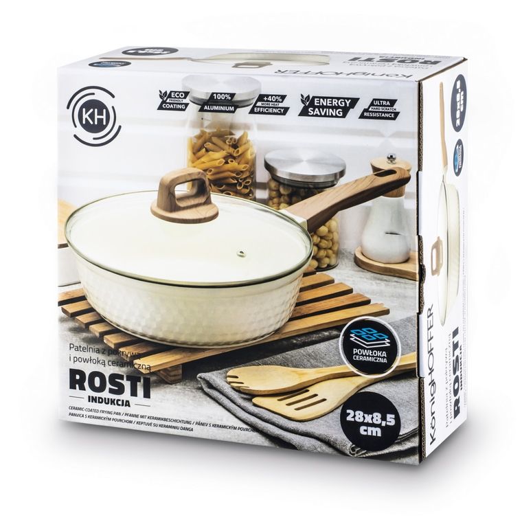 Könighoffer, Rosti, patelnia ceramiczna, 28-8,5 cm