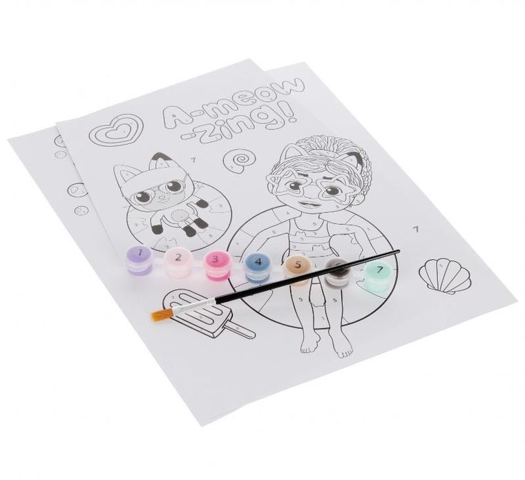 Koci domek Gabbi. Malowanie po numerach