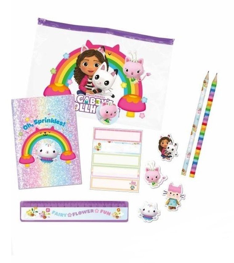 Koci domek Gabi, artykuły szkolne z saszetką