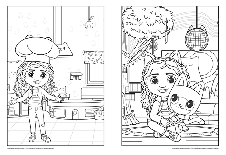 Koci Domek Gabi. Kolorowanka