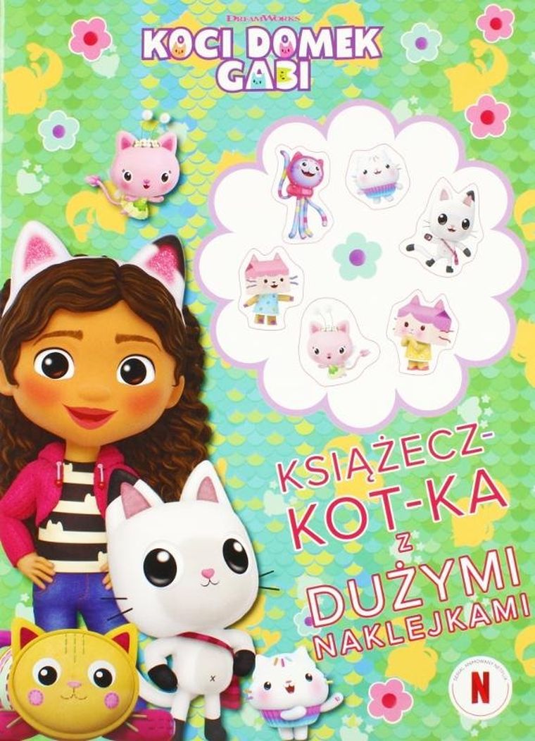Koci Domek Gabi. Książecz-kot-ka z dużymi naklejkami