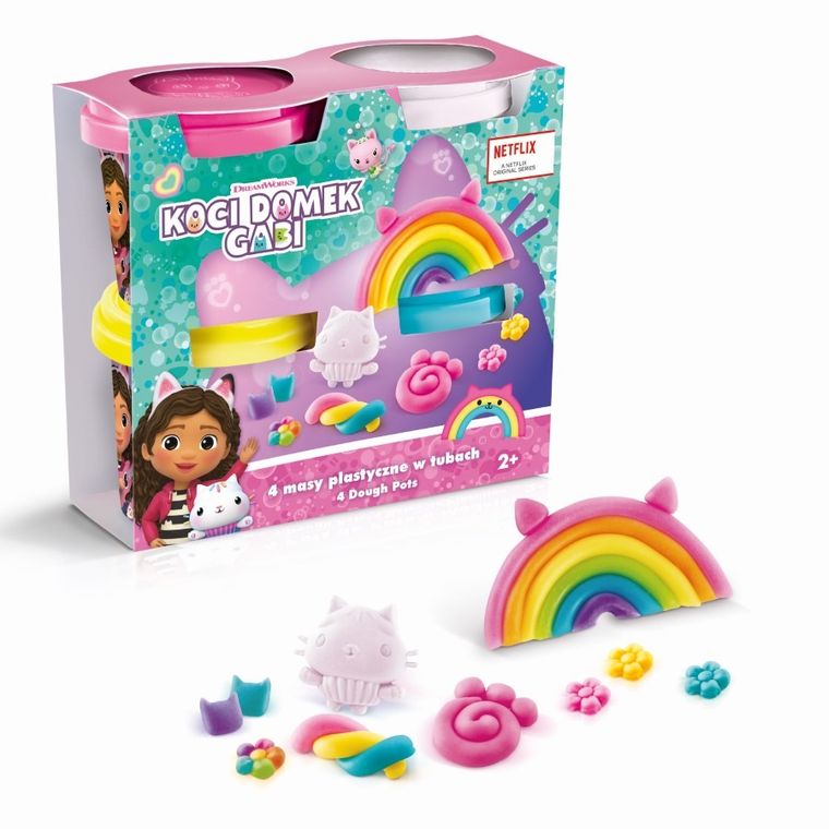 Koci Domek Gabi, masy plastyczne w tubach, 4 szt.
