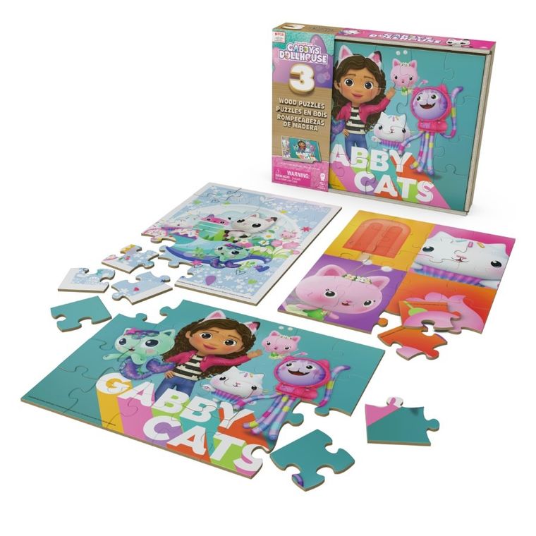 Koci Domek Gabi, puzzle, 3x 24 elementy