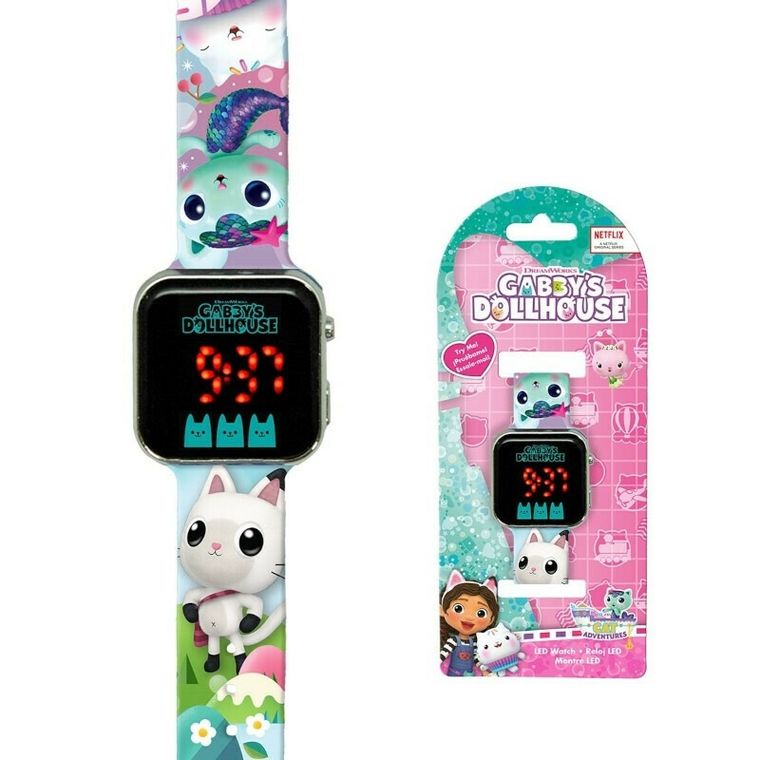 Koci Domek Gabi, zegarek LED z kalendarzem