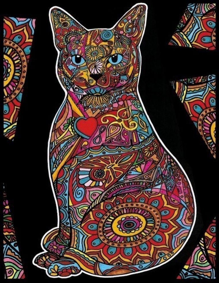 Kocisko. Kolorowanka welwetowa, 47-35 cm