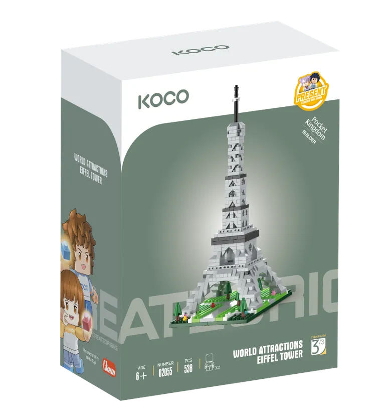 Koco, Wieża Eiffla, klocki, 538 elementów