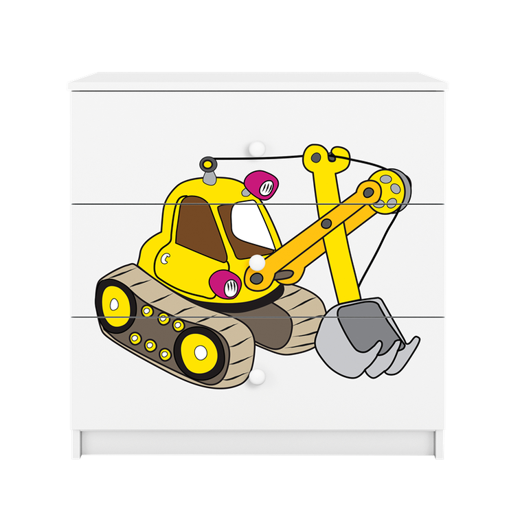 Kocot Kids, Babydreams, komoda, biała, koparka