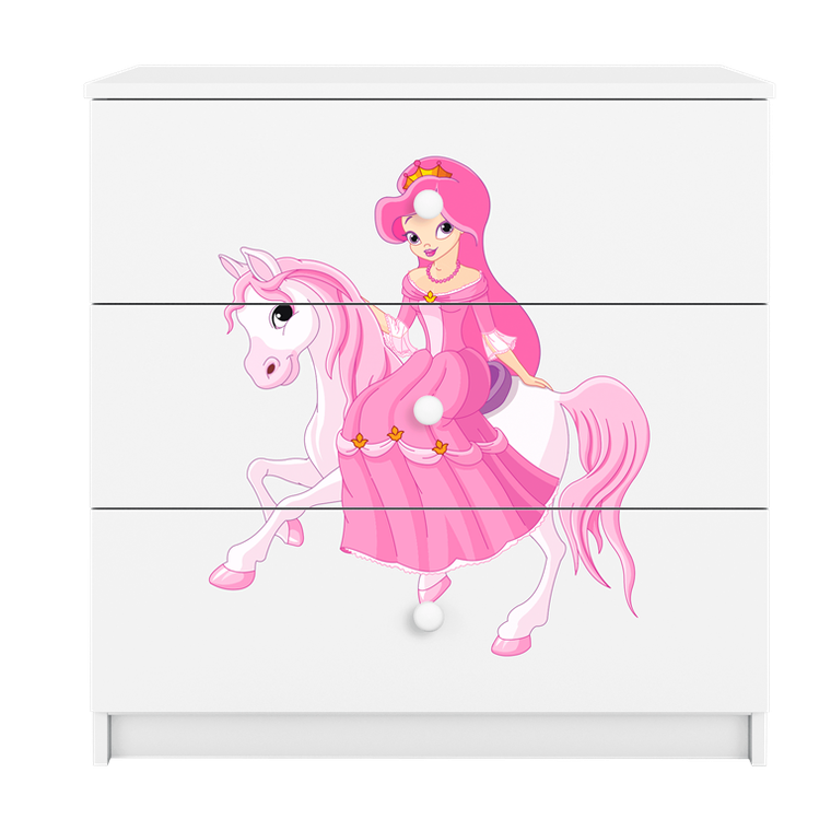 Kocot Kids, Babydreams, komoda, biała, księżniczka na koniku