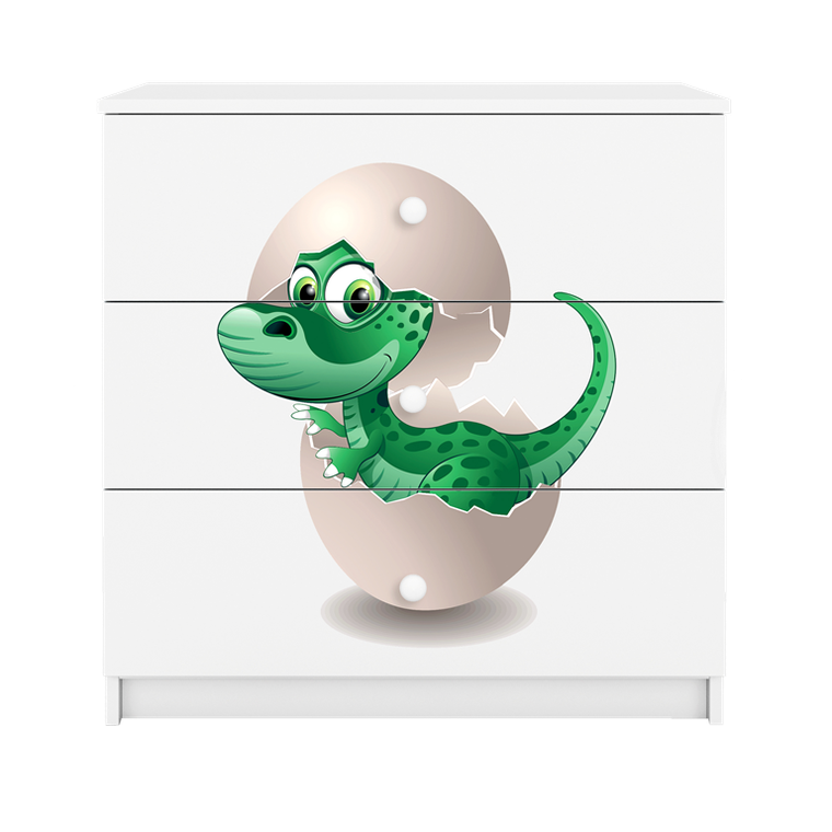 Kocot Kids, Babydreams, komoda, biała, mały dino