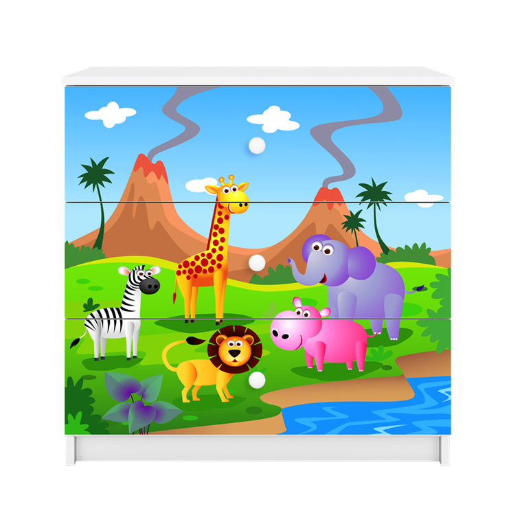 Kocot Kids, Babydreams, komoda, biała, safari
