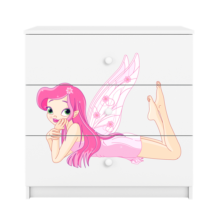 Kocot Kids, Babydreams, komoda, biała, wróżka ze skrzydełkami