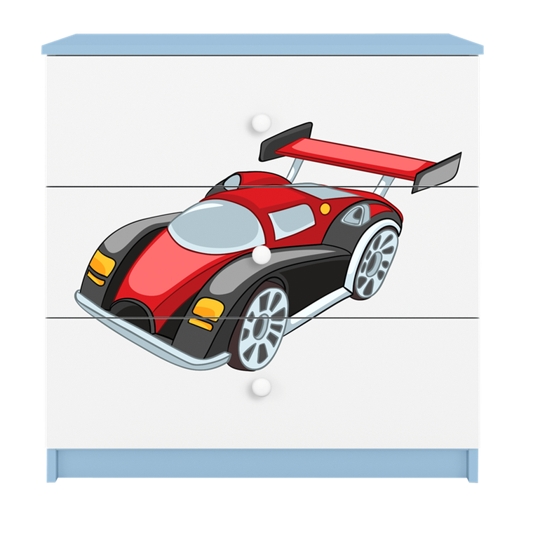 Kocot Kids, Babydreams, komoda, niebieska, auto wyścigowe