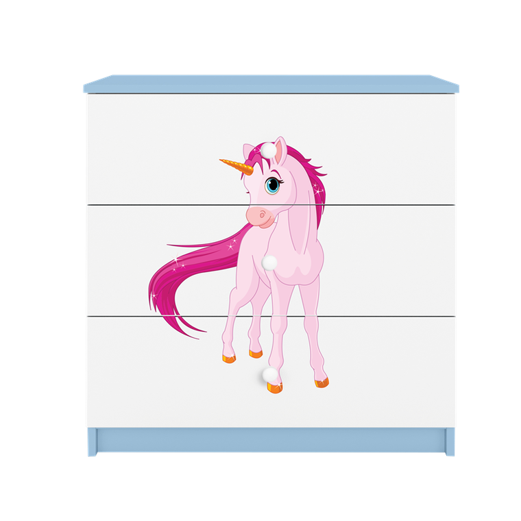 Kocot Kids, Babydreams, komoda, niebieska, jednorożec