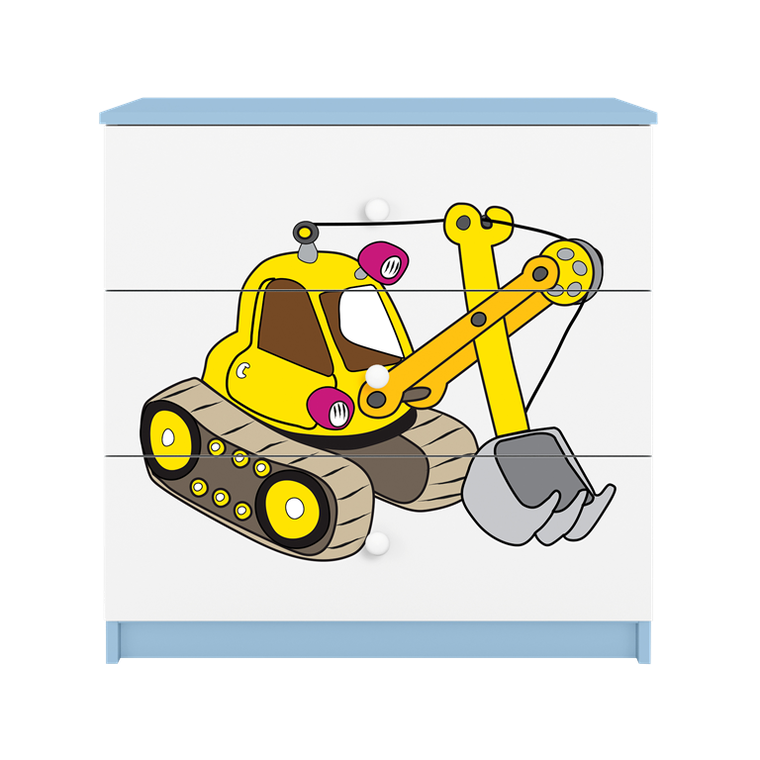 Kocot Kids, Babydreams, komoda, niebieska, koparka