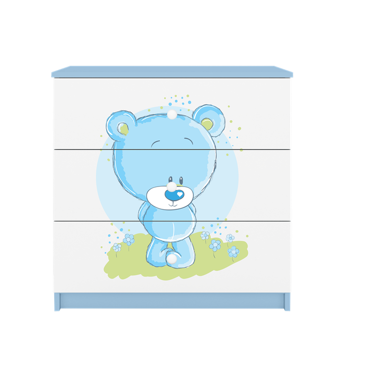Kocot Kids, Babydreams, komoda, niebieska, niebieski miś
