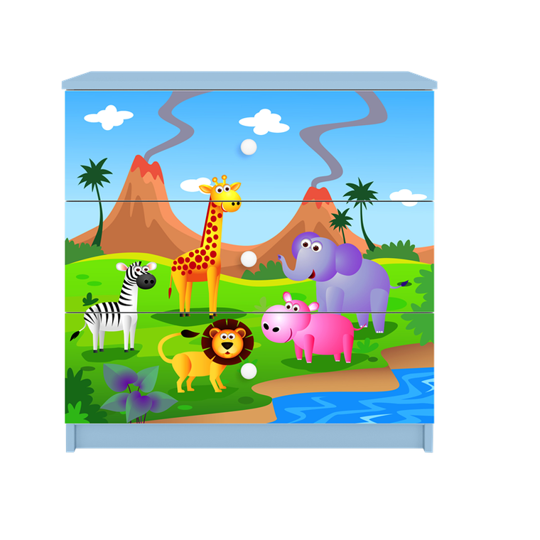 Kocot Kids, Babydreams, komoda, niebieska, safari