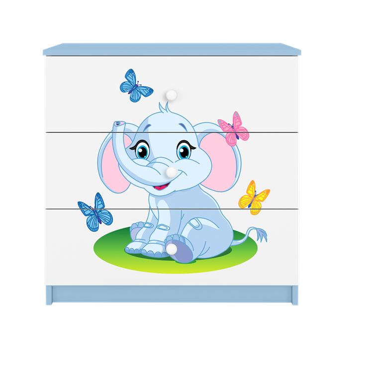 Kocot Kids, Babydreams, komoda, niebieska, słonik