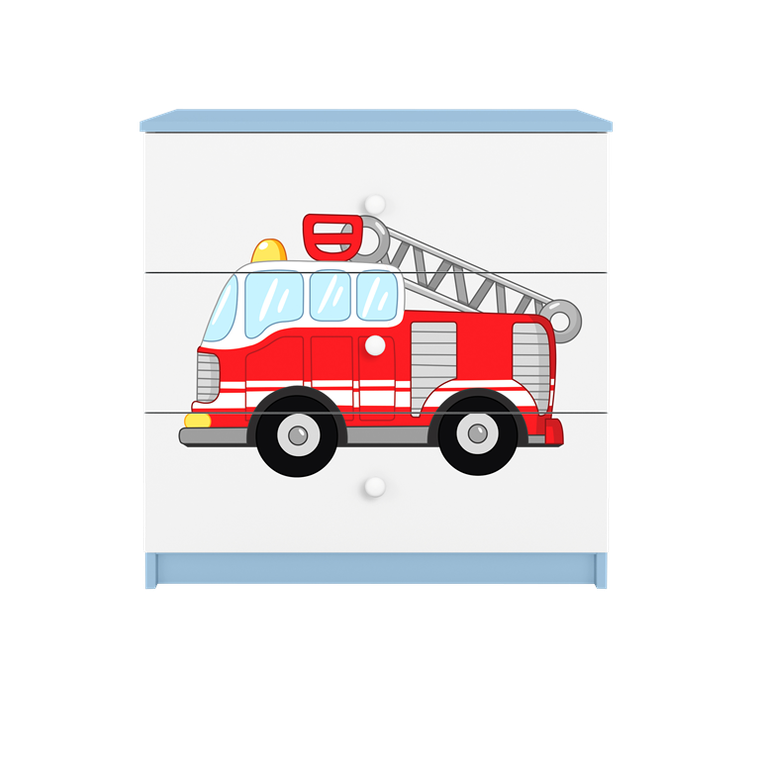 Kocot Kids, Babydreams, komoda, niebieska, straż pożarna