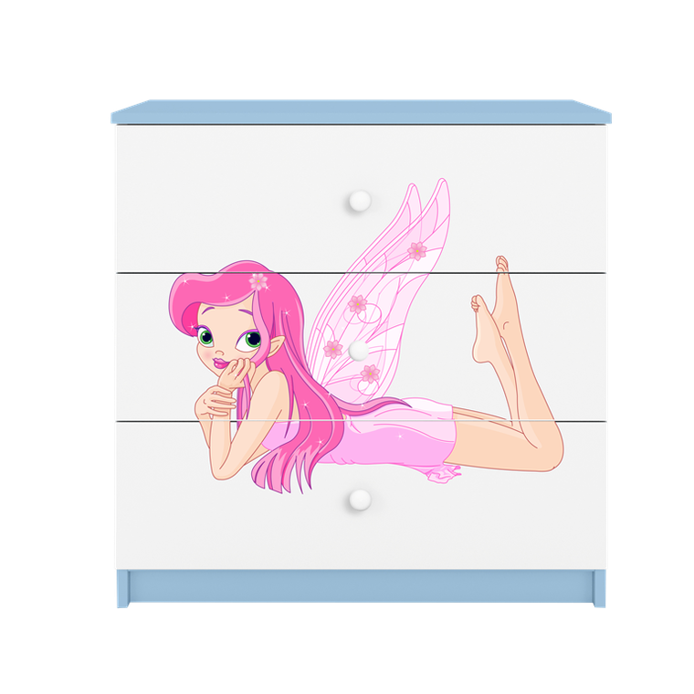 Kocot Kids, Babydreams, komoda, niebieska, wróżka ze skrzydełkami