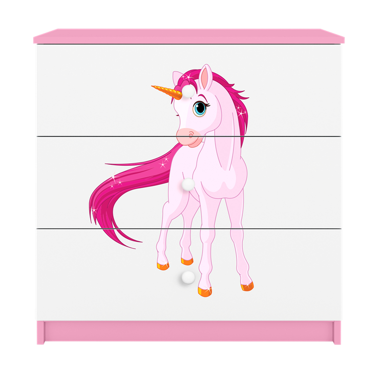 Kocot Kids, Babydreams, komoda, różowa, jednorożec