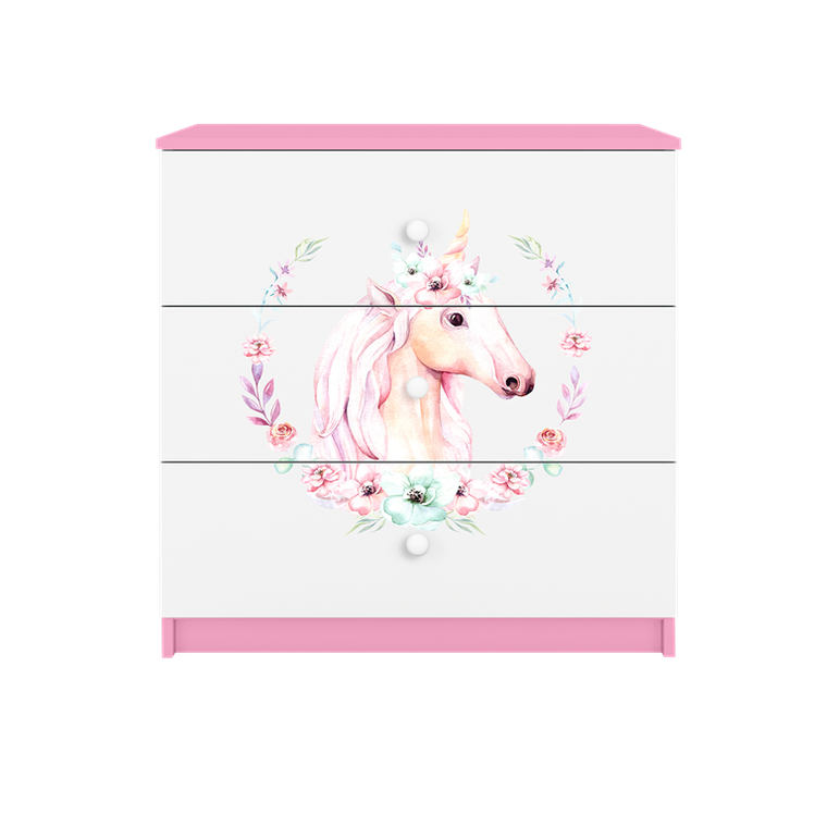 Kocot Kids, Babydreams, komoda, różowa, konik