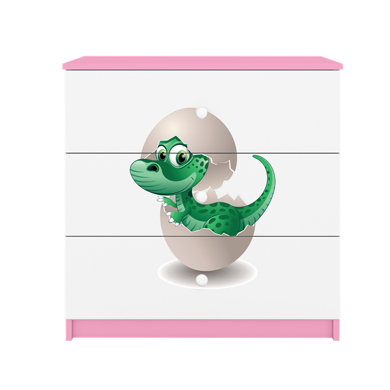 Kocot Kids, Babydreams, komoda, różowa, mały dino