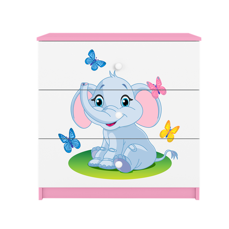 Kocot Kids, Babydreams, komoda, różowa, słonik