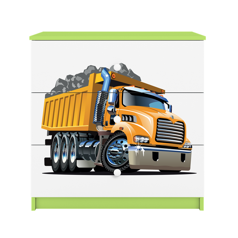 Kocot Kids, Babydreams, komoda, zielona, ciężarówka