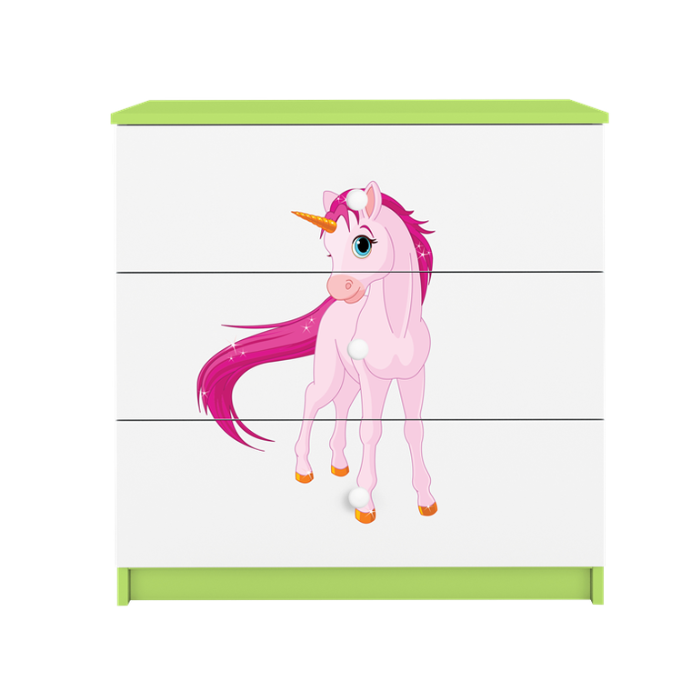 Kocot Kids, Babydreams, komoda, zielona, jednorożec