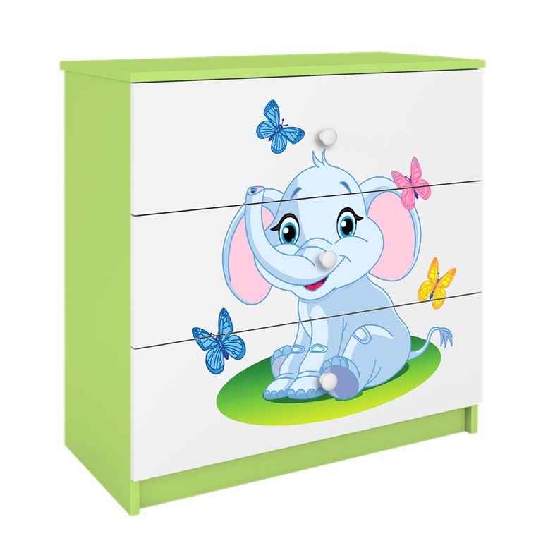Kocot Kids, Babydreams, komoda, zielona, słonik