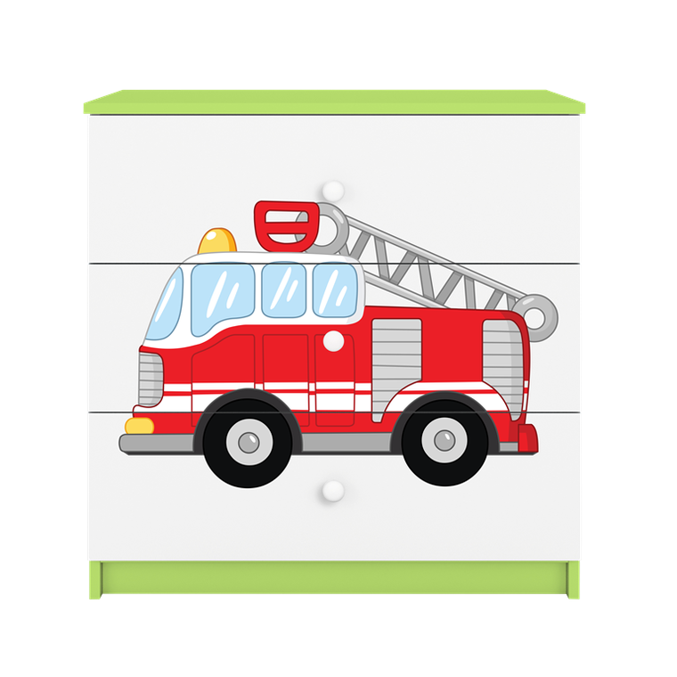 Kocot Kids, Babydreams, komoda, zielona, straż pożarna