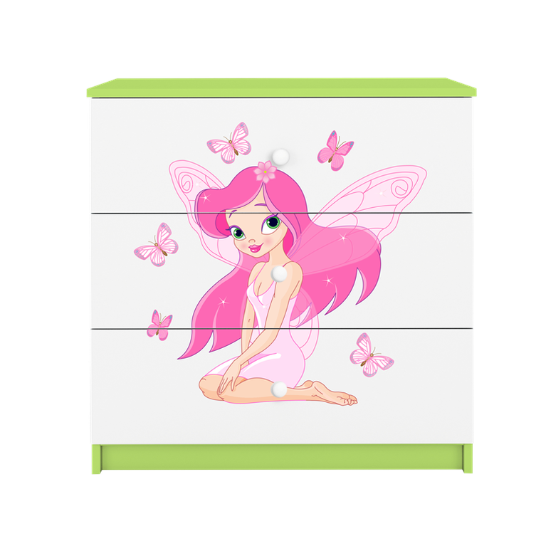 Kocot Kids, Babydreams, komoda, zielona, wróżka z motylkami