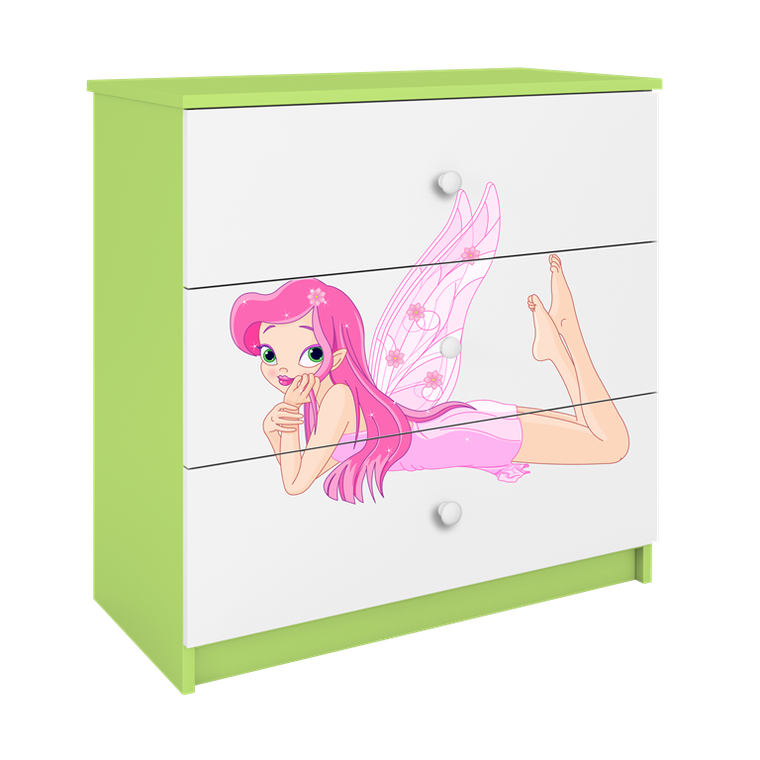 Kocot Kids, Babydreams, komoda, zielona, wróżka ze skrzydełkami
