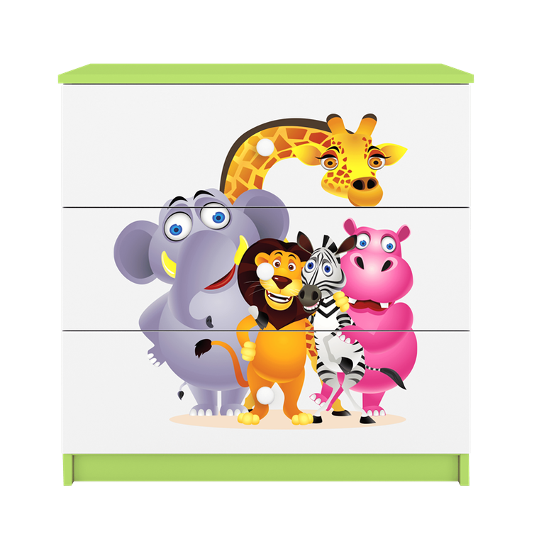 Kocot Kids, Babydreams, komoda, zielona, zoo