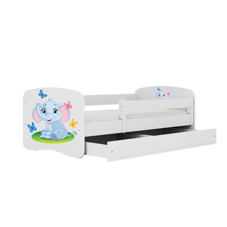 Kocot Kids, Babydreams, łóżko, białe, słonik, 80-180 cm