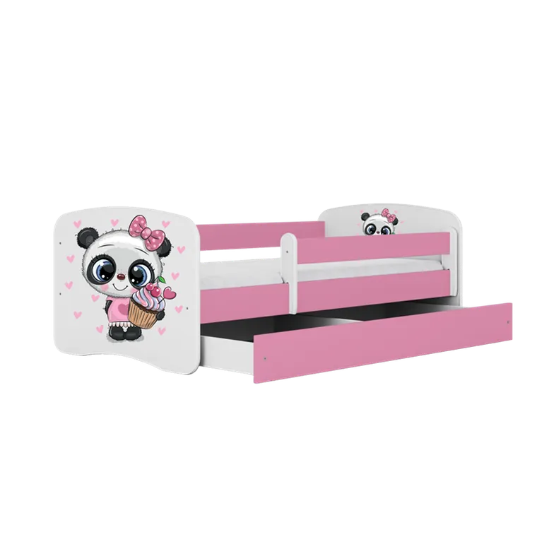 Kocot Kids, Babydreams, łóżko, różowe, panda z babeczką, 70-140 cm