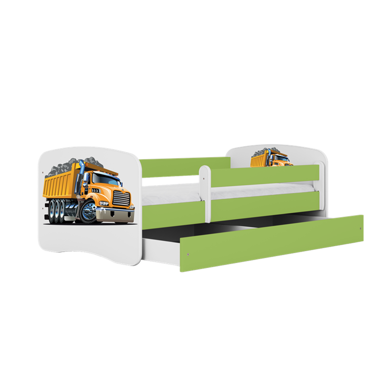 Kocot Kids, Babydreams, łóżko, zielone, ciężarówka, 70-140 cm