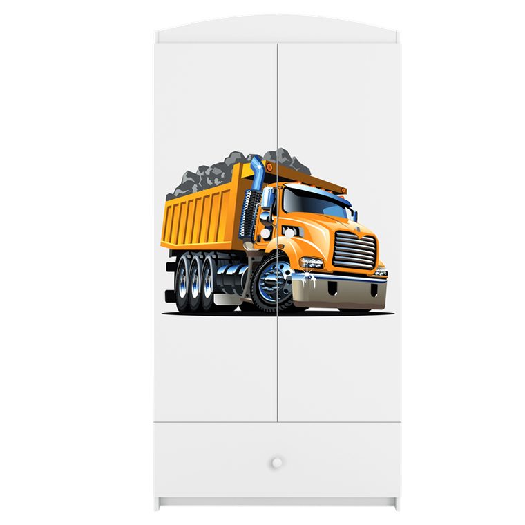 Kocot Kids, Babydreams, szafa, biała, ciężarówka, 181.2-52-90 cm