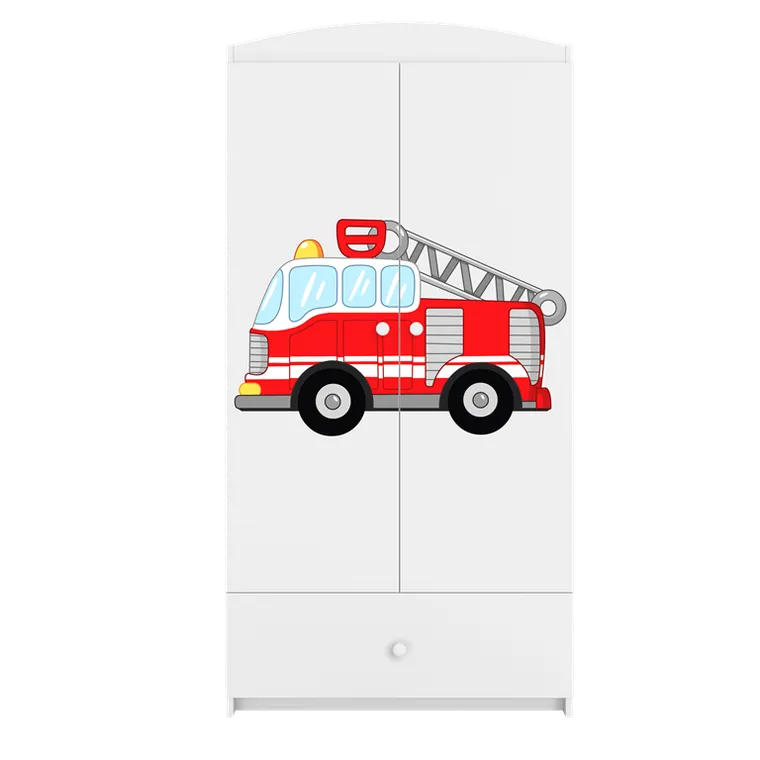 Kocot Kids, Babydreams, szafa, biała, straż pożarna, 181.2-52-90 cm