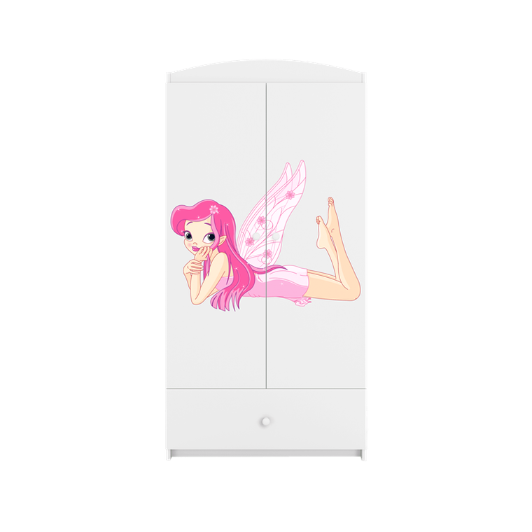 Kocot Kids, Babydreams, szafa, biała, wróżka ze skrzydełkami, 181.2-52-90 cm