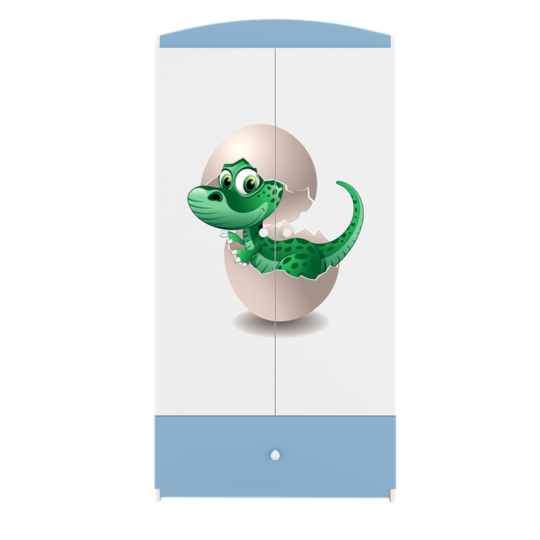 Kocot Kids, Babydreams, szafa, niebieska, mały dino, 181.2-52-90 cm