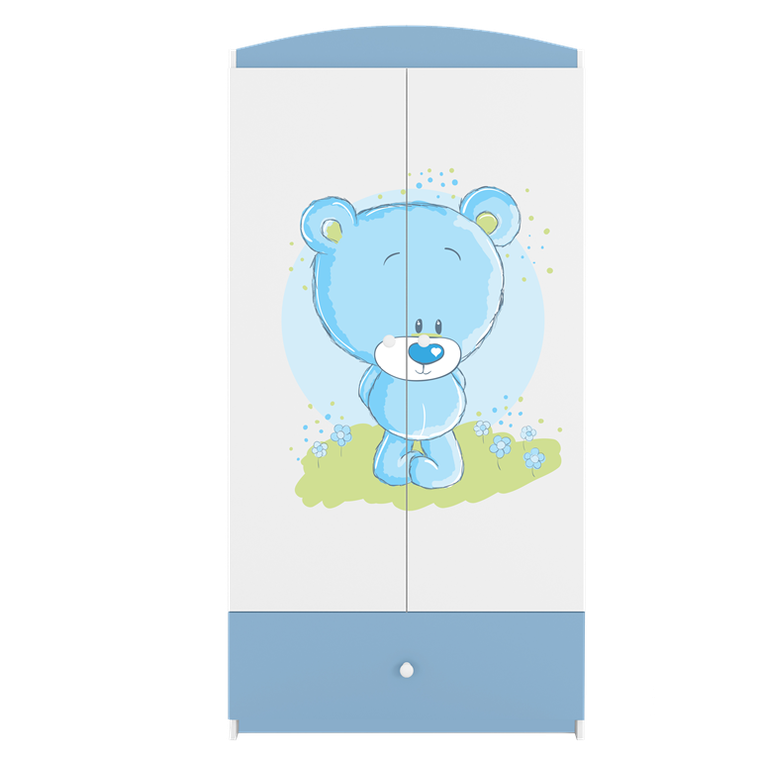 Kocot Kids, Babydreams, szafa, niebieska, niebieski miś, 181.2-52-90 cm