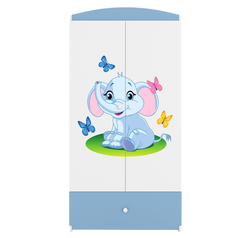 Kocot Kids, Babydreams, szafa, niebieska, słonik, 181.2-52-90 cm