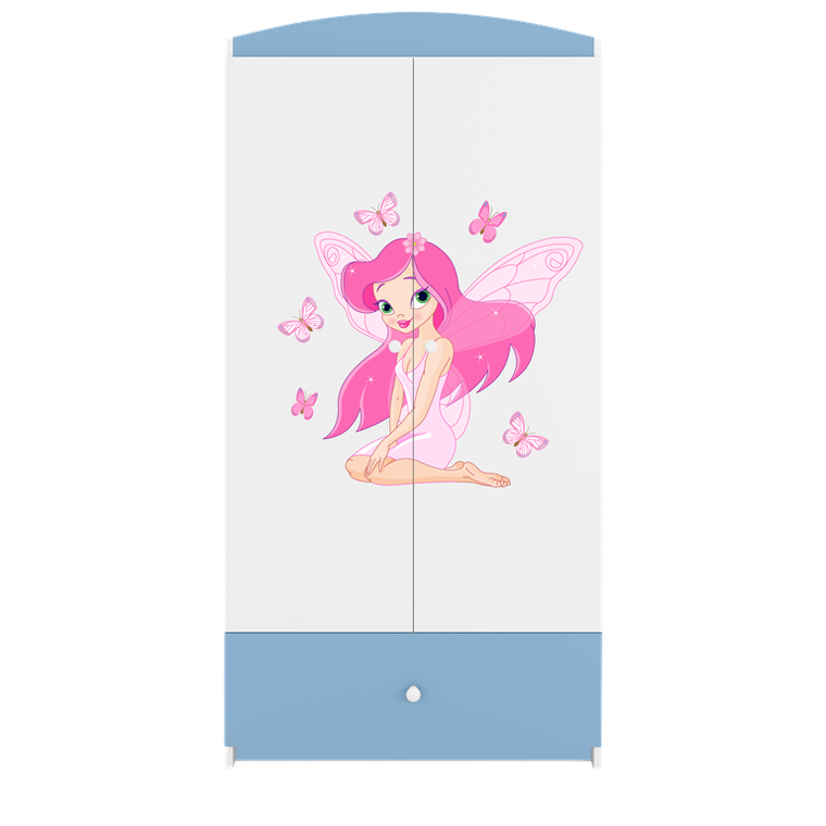 Kocot Kids, Babydreams, szafa, niebieska, wróżka z motylkami, 181.2-52-90 cm