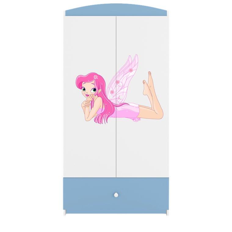 Kocot Kids, Babydreams, szafa, niebieska, wróżka ze skrzydełkami, 181.2-52-90 cm