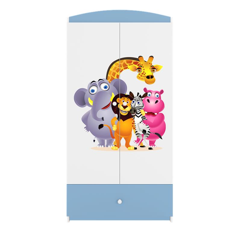 Kocot Kids, Babydreams, szafa, niebieska, ZOO, 181.2-52-90 cm